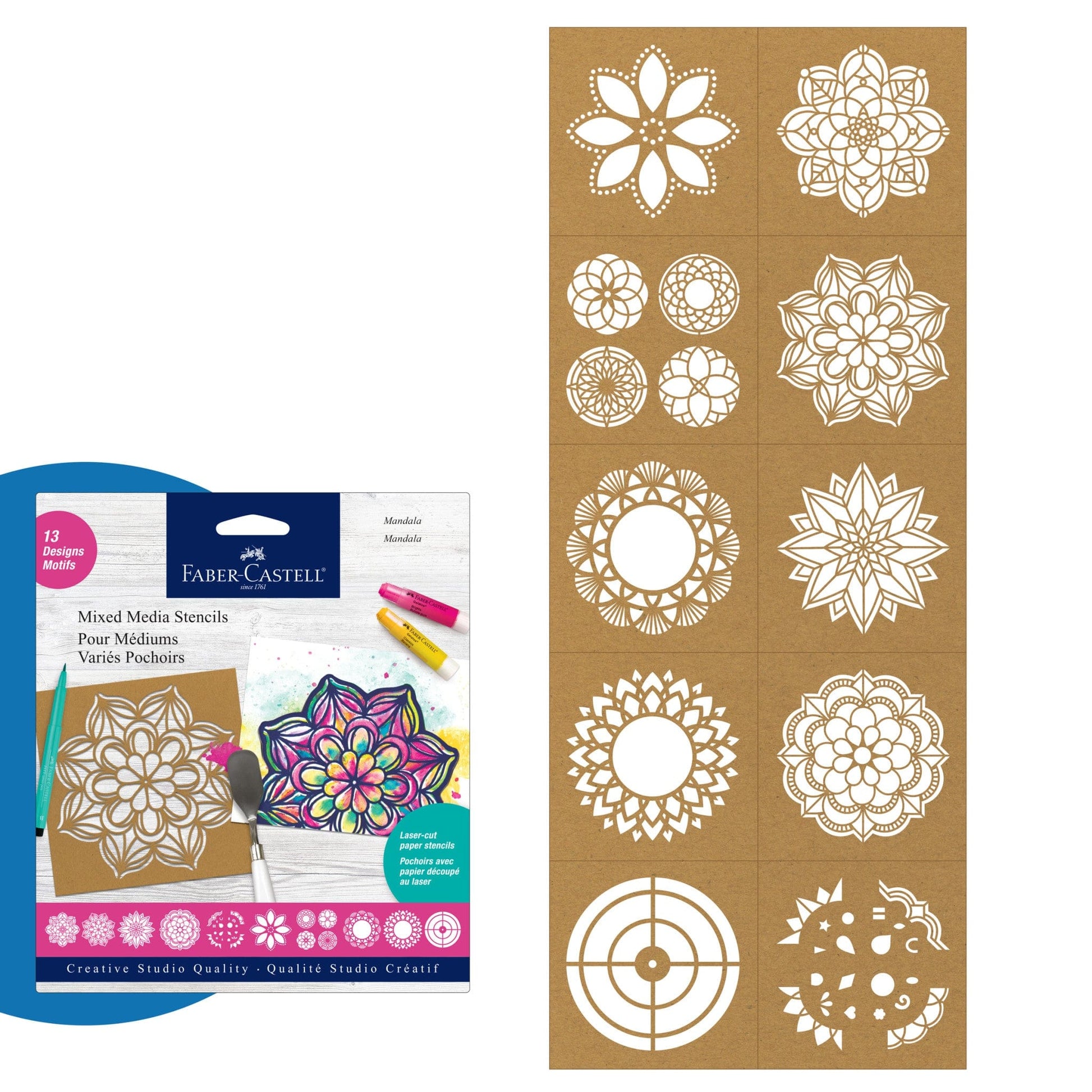 Faber-Castell Arts & Crafts Mixed Media Paper Stencils - Mandala