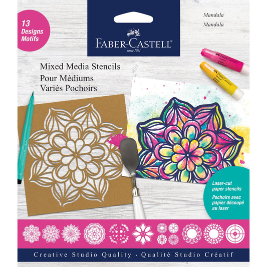 Faber-Castell Arts & Crafts Mixed Media Paper Stencils - Mandala