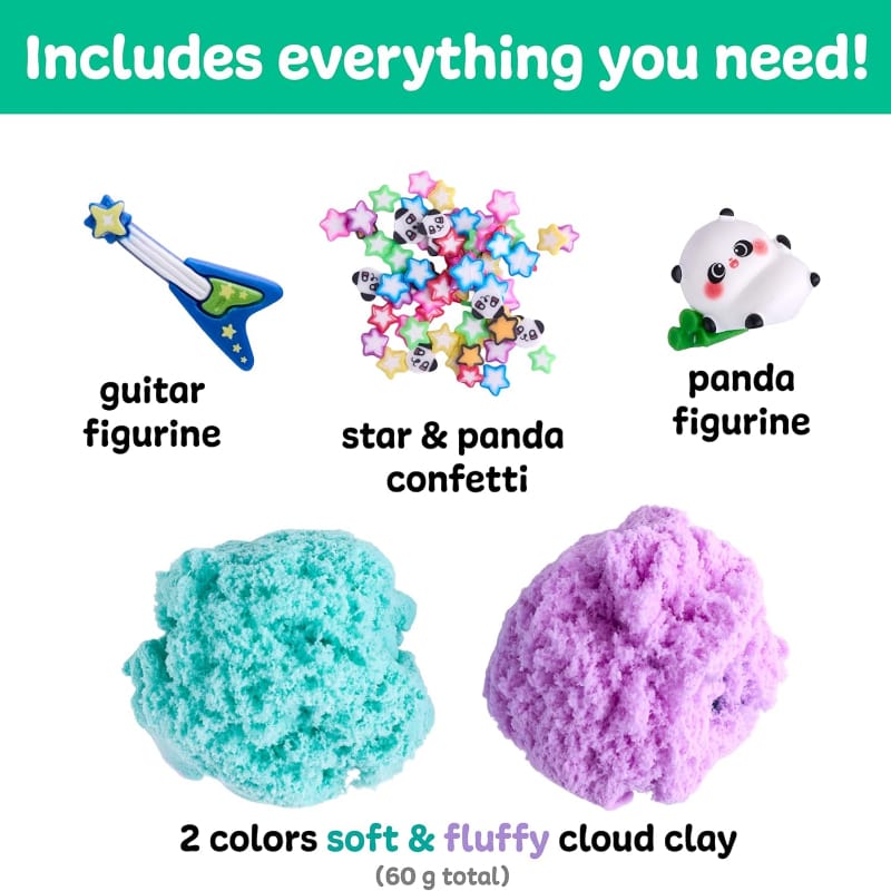 Faber-Castell Clay Arts & Crafts Sensory Minis - Pandas Cloud Clay