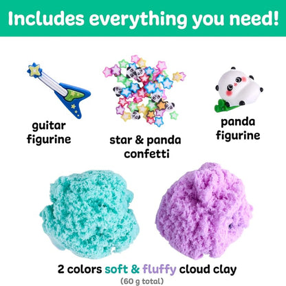 Faber-Castell Clay Arts & Crafts Sensory Minis - Pandas Cloud Clay