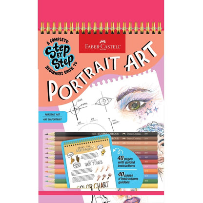Faber-Castell Coloring & Painting Books Step by Step Portrait Art