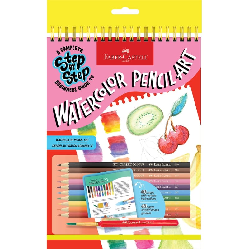 Faber-Castell Coloring & Painting Books Step by Step Watercolor Pencil