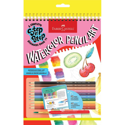 Faber-Castell Coloring & Painting Books Step by Step Watercolor Pencil