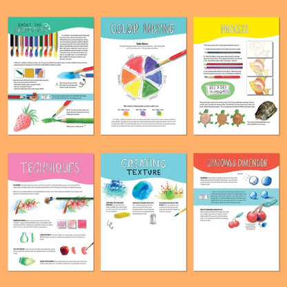 Faber-Castell Coloring & Painting Books Step by Step Watercolor Pencil