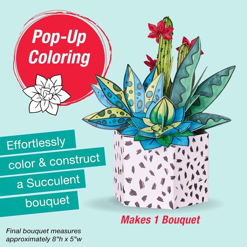 Faber-Castell Coloring & Painting Kits Default Pop Up Coloring Bouquet - Succulent