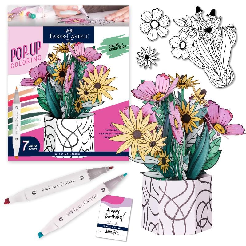 Faber-Castell Coloring & Painting Kits Default Pop Up Coloring Bouquet - Wildflower