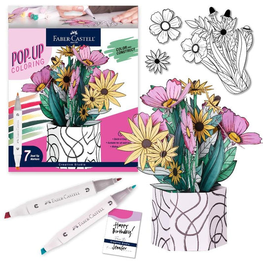 Faber-Castell Coloring & Painting Kits Default Pop Up Coloring Bouquet - Wildflower