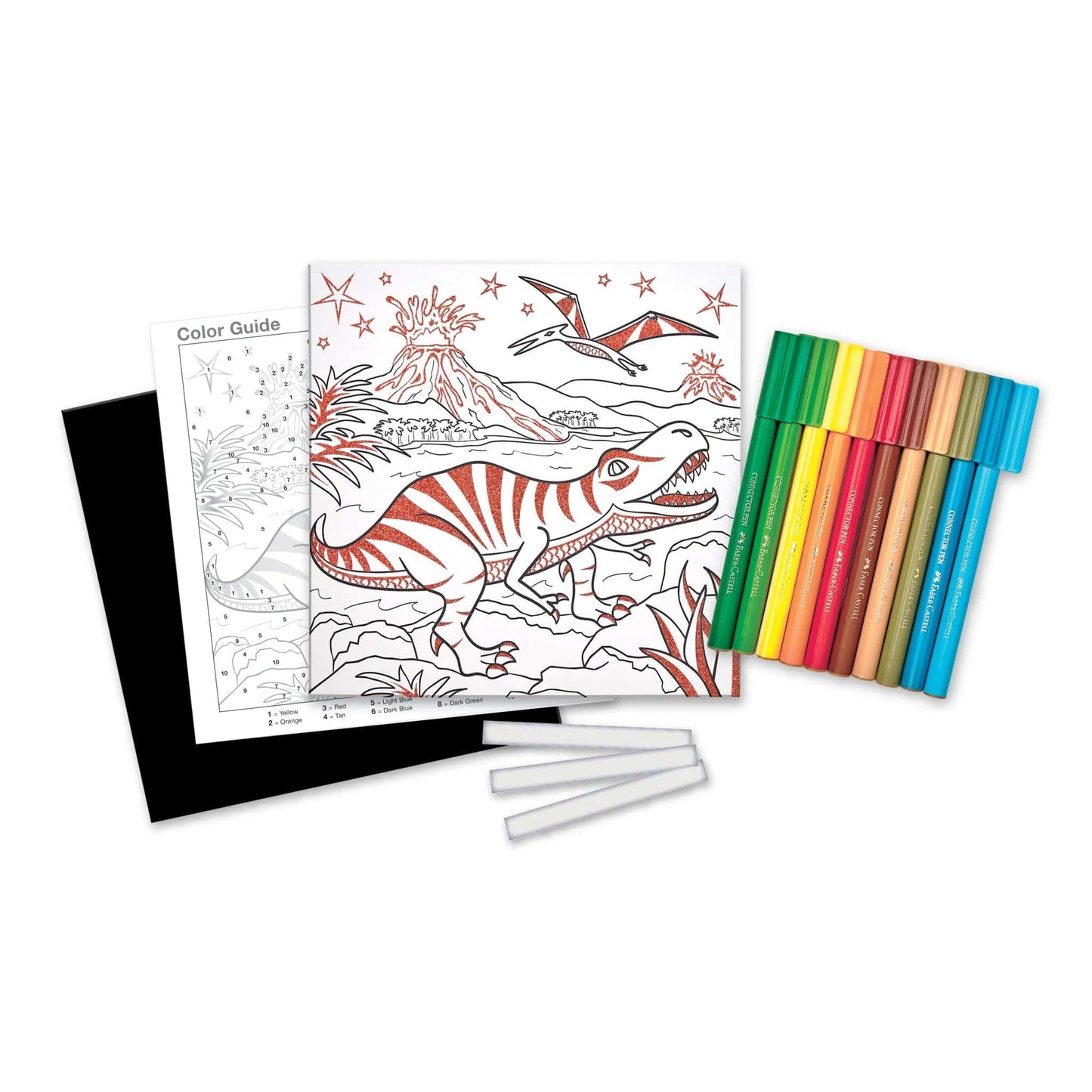 Faber-Castell Coloring & Painting Kits Foil Fun Color by Number - T-Rex