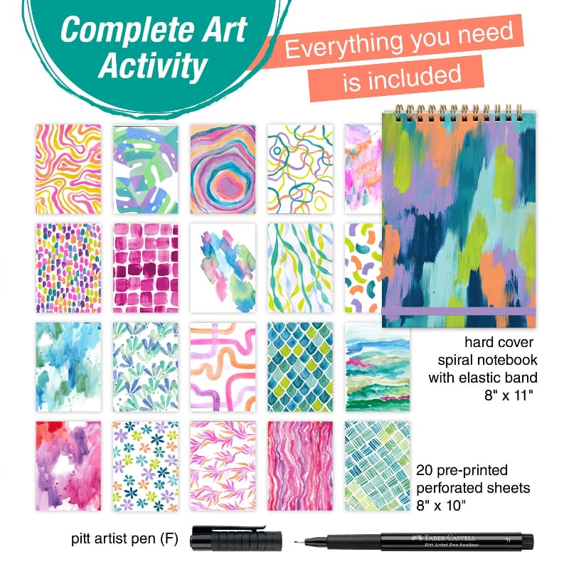 Faber-Castell Coloring & Painting Kits Reverse Coloring & Doodling Book - Brights Edition