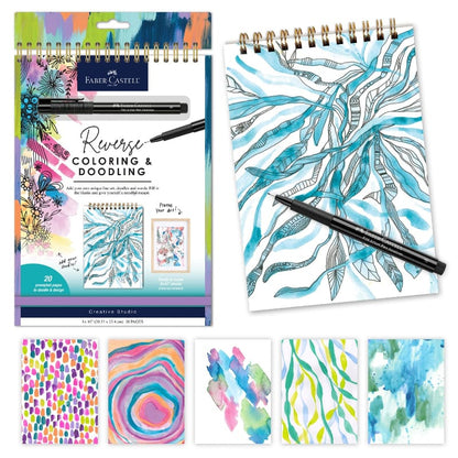 Faber-Castell Coloring & Painting Kits Reverse Coloring & Doodling Book - Brights Edition