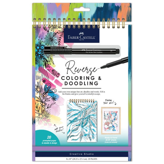 Faber-Castell Coloring & Painting Kits Reverse Coloring & Doodling Book - Brights Edition