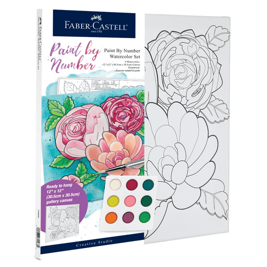 Faber-Castell Coloring & Painting Kits Watercolor Paint By Number - Bold Floral