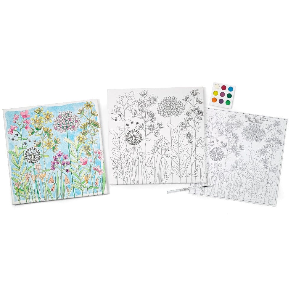 Faber-Castell Coloring & Painting Kits Watercolor Paint by Number: Farm House Flowers