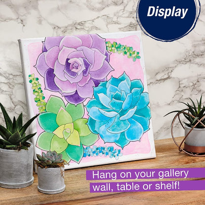 Faber-Castell Coloring & Painting Kits Watercolor Paint by Number: Succulents