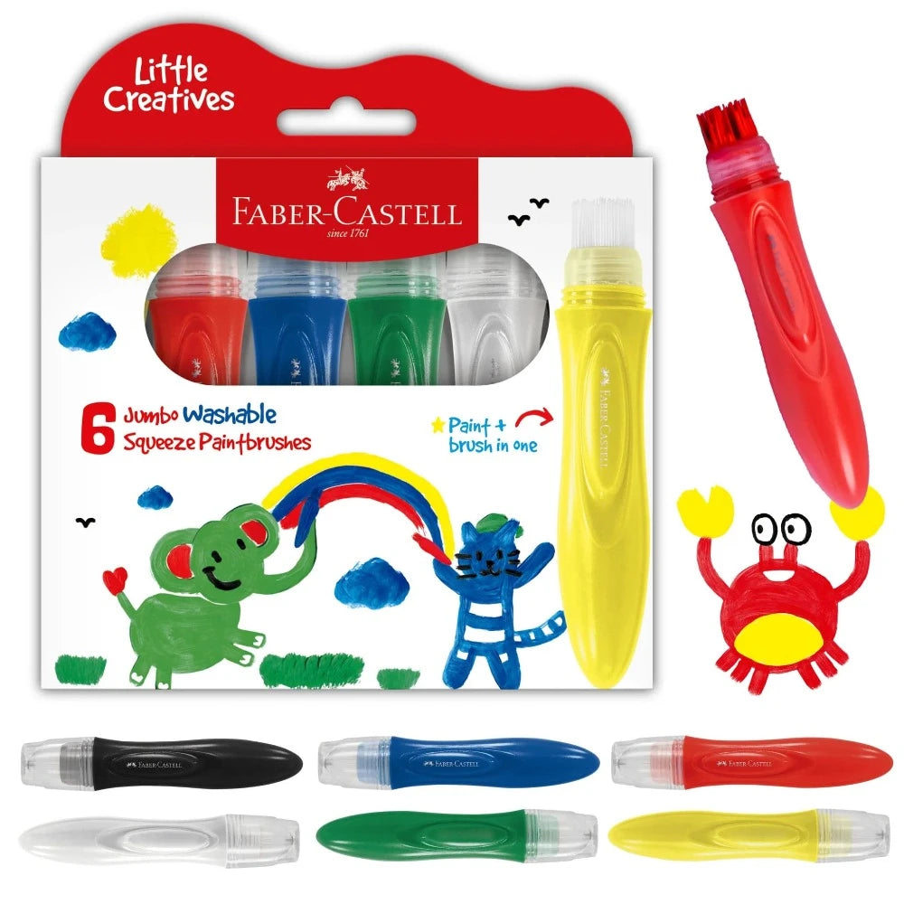 Faber-Castell Default Default Little Creatives Jumbo Squeezing Paintbrush (Set of 6)