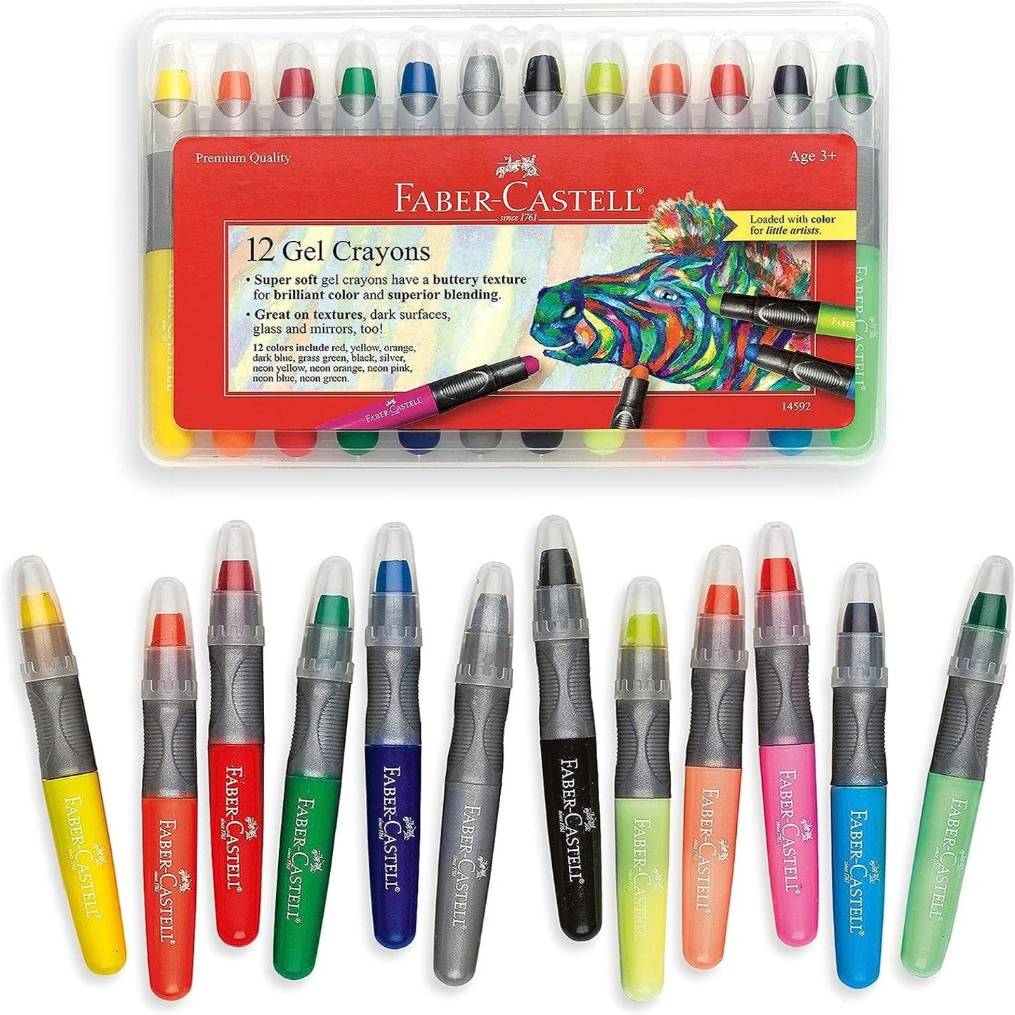 Faber-Castell Markers, Pens, Brushes & Crayons 12 Gel Crayons