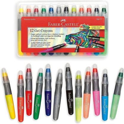 Faber-Castell Markers, Pens, Brushes & Crayons 12 Gel Crayons