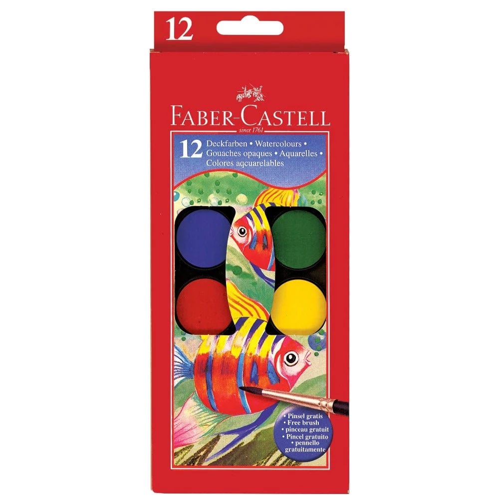 Faber-Castell Markers, Pens, Brushes & Crayons 12 Watercolor Paint Set