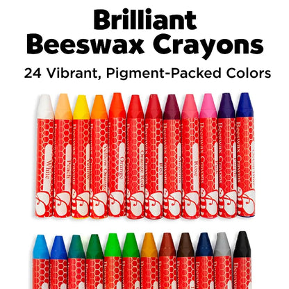 Faber-Castell Markers, Pens, Brushes & Crayons 24 Brilliant Beeswax Crayons in Storage Case