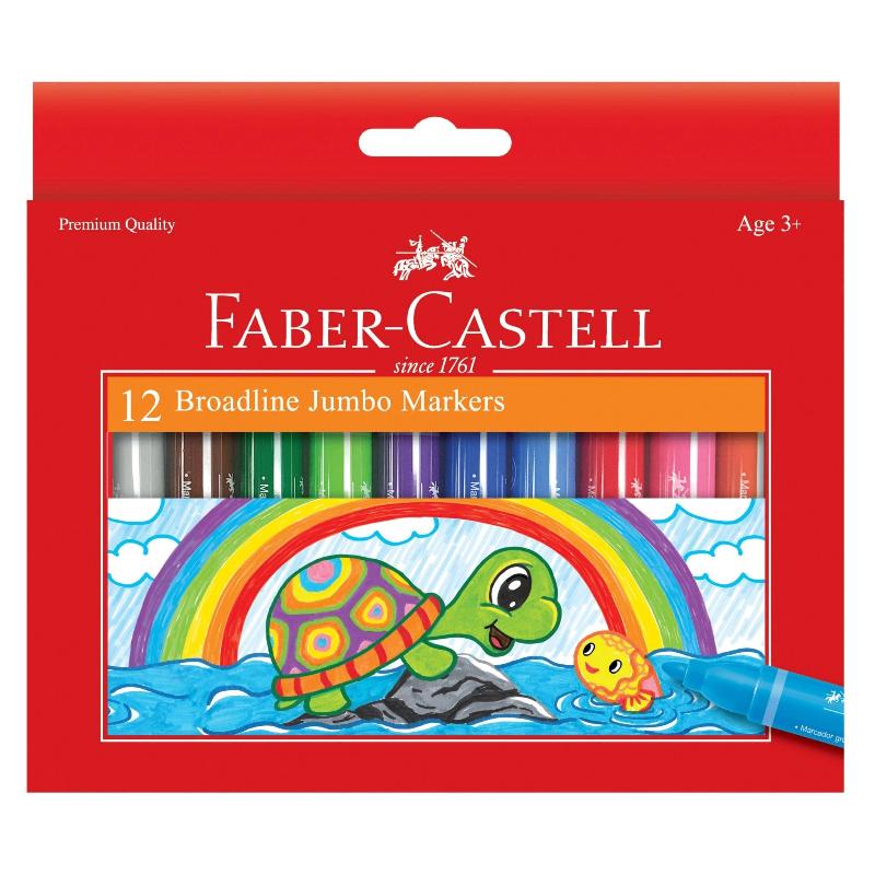 Faber-Castell Markers, Pens, Brushes & Crayons Broadline Jumbo Markers 12 ct