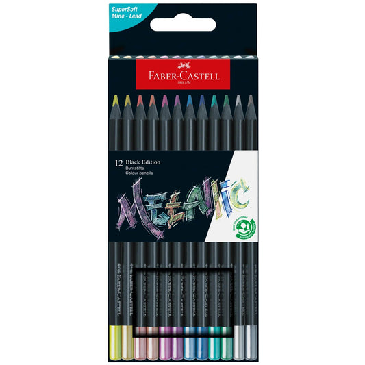 Faber-Castell Markers, Pens, Brushes & Crayons Default Black Edition Color Pencils - Metallic