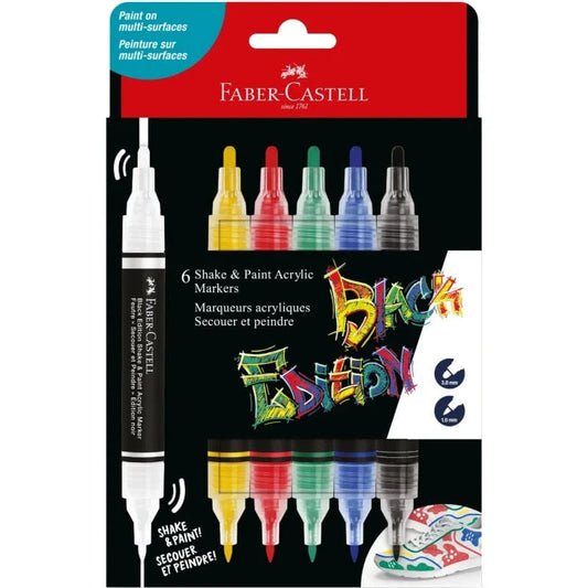 Faber-Castell Markers, Pens, Brushes & Crayons Default Black Edition: Shake & Paint - Classic Colors