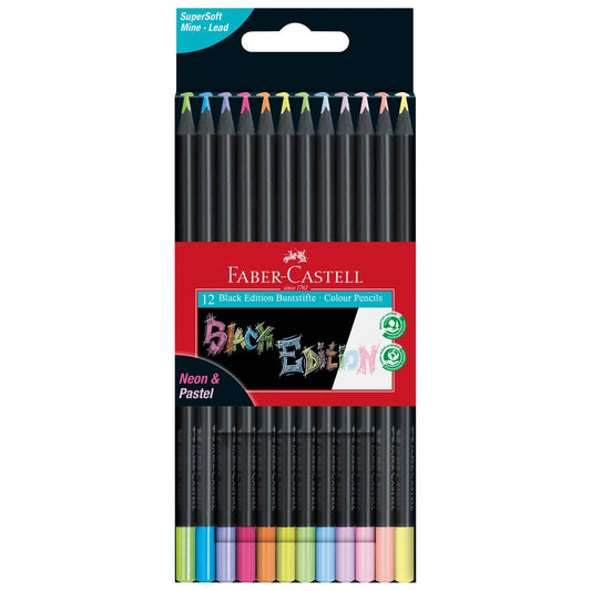 Faber-Castell Markers, Pens, Brushes & Crayons Default Color Pencils Black Edition - Neon & Pastel