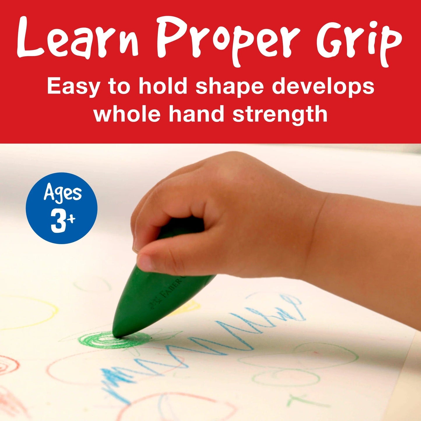 Faber-Castell Markers, Pens, Brushes & Crayons Default Little Creatives 4 Easy Grip Crayons