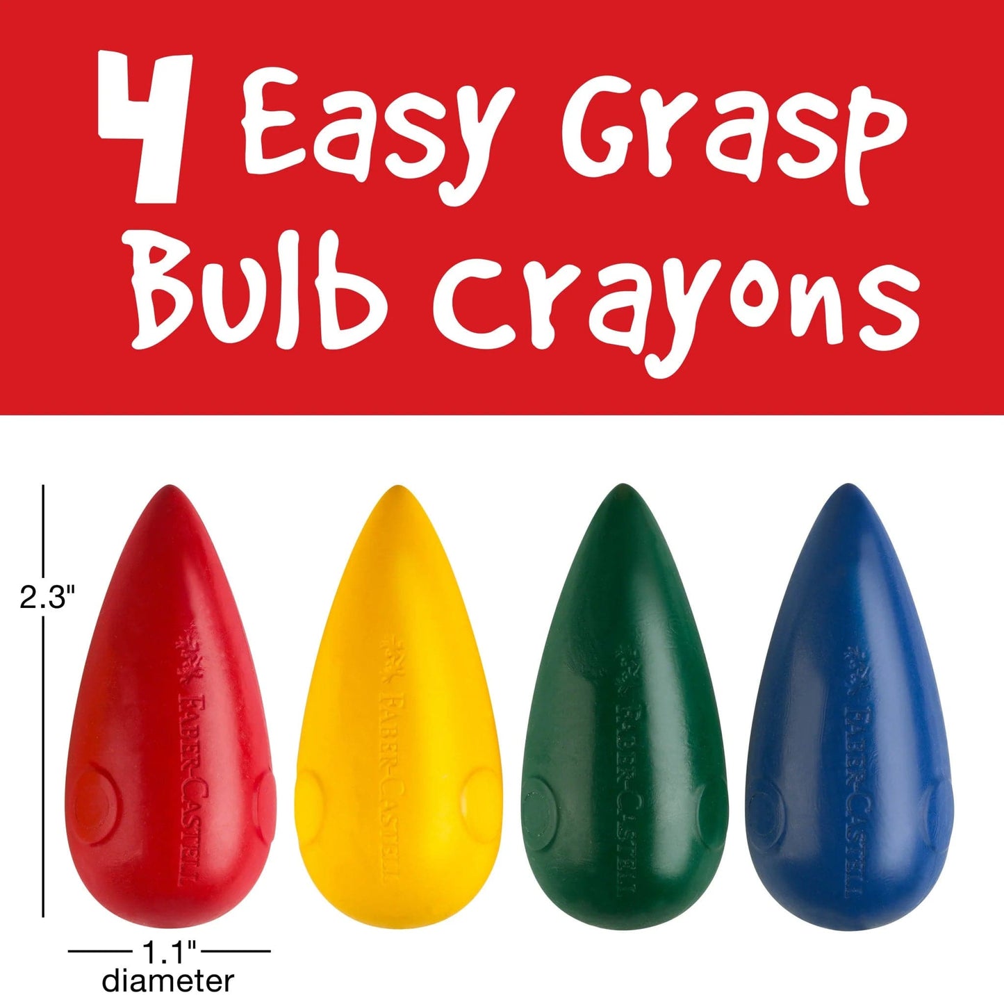 Faber-Castell Markers, Pens, Brushes & Crayons Default Little Creatives 4 Easy Grip Crayons