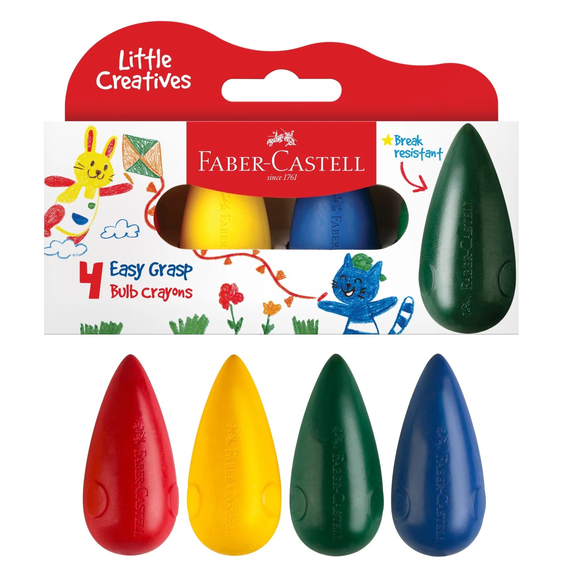 Faber-Castell Markers, Pens, Brushes & Crayons Default Little Creatives 4 Easy Grip Crayons