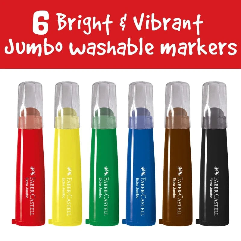 Faber-Castell Markers, Pens, Brushes & Crayons Default Little Creatives: Jumbo Ultra Washable Markers (6 pack)