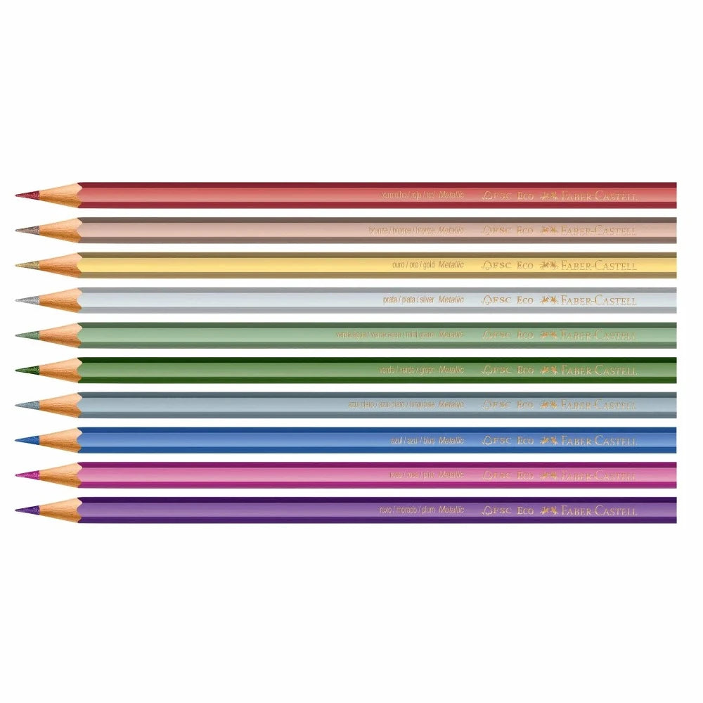 Faber-Castell Markers, Pens, Brushes & Crayons Default Metallic Colored EcoPencils (Set of 10)