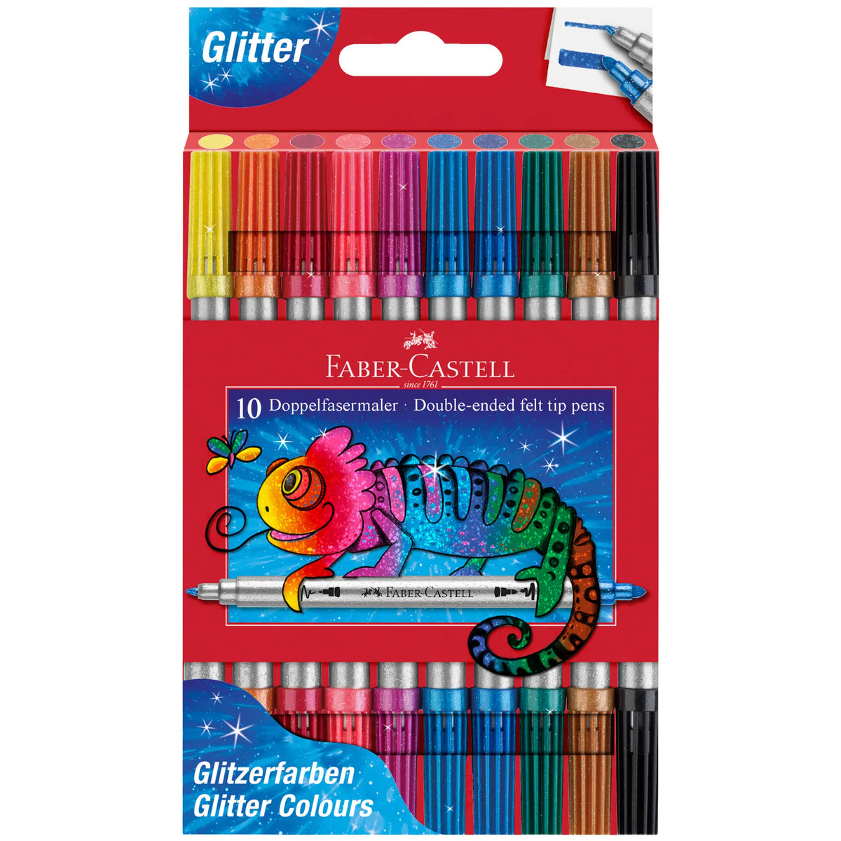 Faber-Castell Markers, Pens, Brushes & Crayons Double-Ended Glitter Markers 10 Count