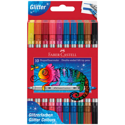 Faber-Castell Markers, Pens, Brushes & Crayons Double-Ended Glitter Markers 10 Count