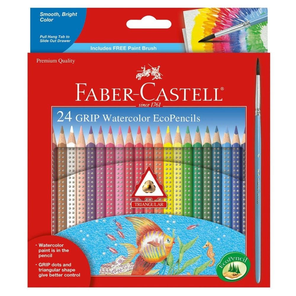 Faber-Castell Markers, Pens, Brushes & Crayons GRIP Watercolor EcoPencils (24 Count)