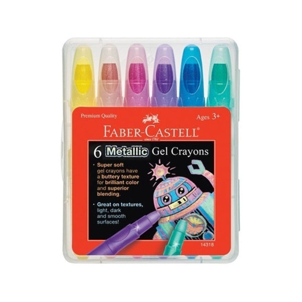 Faber-Castell Markers, Pens, Brushes & Crayons Metallic Gel Crayons (6 Pack)