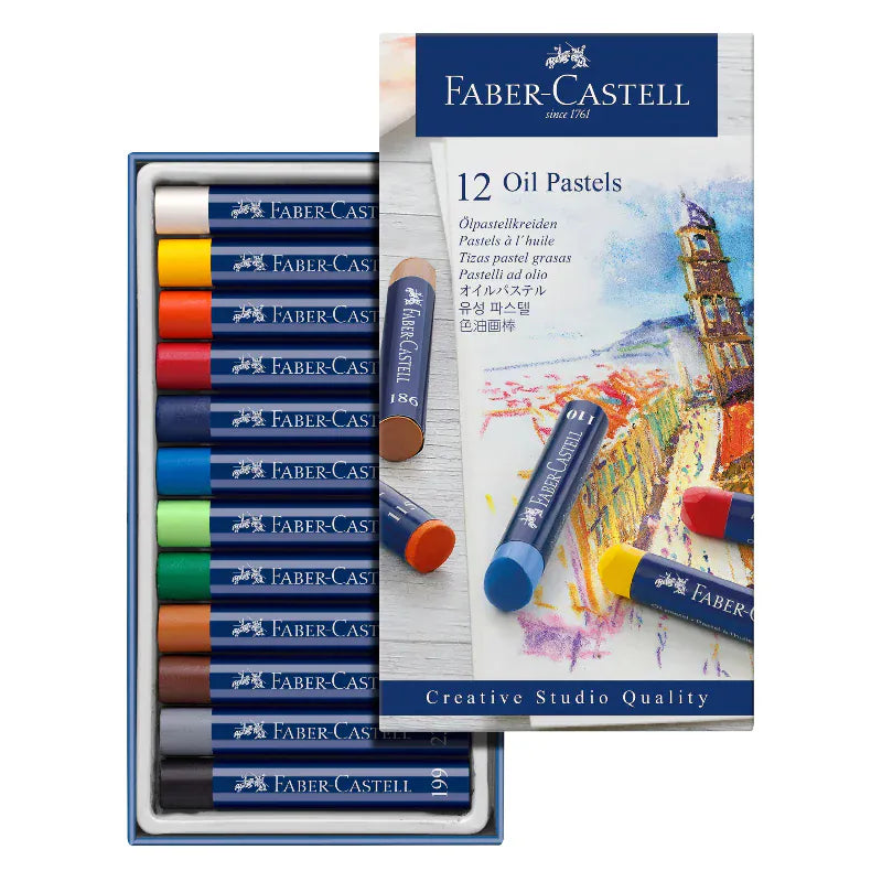 Faber-Castell Markers, Pens, Brushes & Crayons Oil Pastels 12 Count