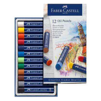Faber-Castell Markers, Pens, Brushes & Crayons Oil Pastels 12 Count