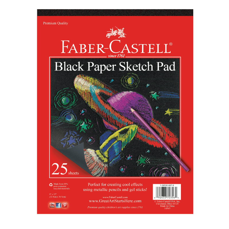 Faber-Castell Sketchbooks & Drawing Pads Black Paper Sketch Pad 9" x 12