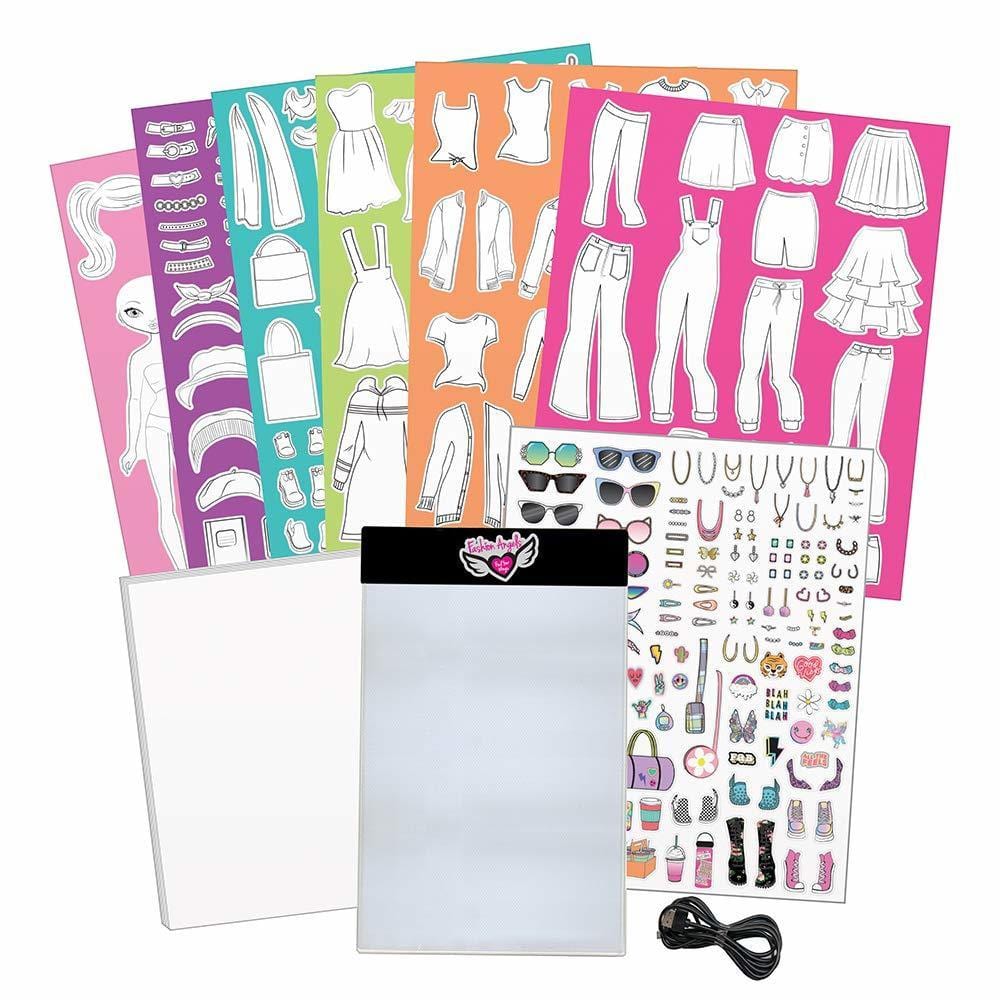 Fashion Angels Coloring & Painting Kits Fashion Design Light Up Sketch Pad