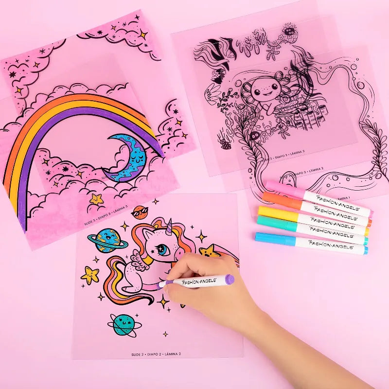 Fashion Angels Coloring & Painting Kits Make A Scene Axolotl Shadow Box