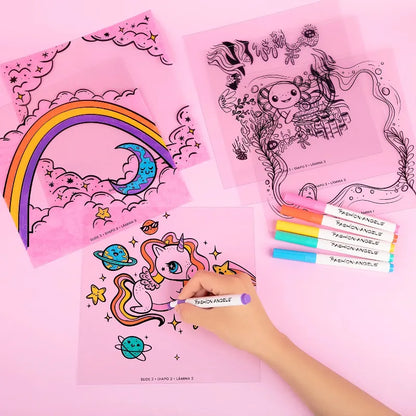 Fashion Angels Coloring & Painting Kits Make A Scene Axolotl Shadow Box