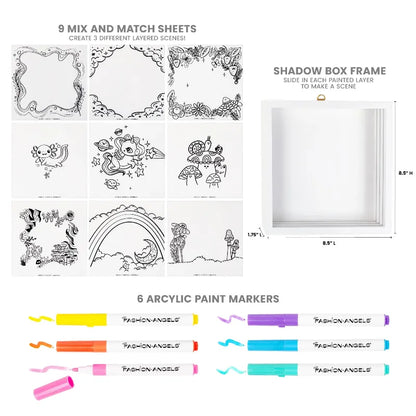 Fashion Angels Coloring & Painting Kits Make A Scene Axolotl Shadow Box