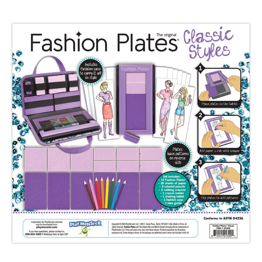 Fashion Plates Coloring & Painting Kits Fashion Plates - Classic Styles