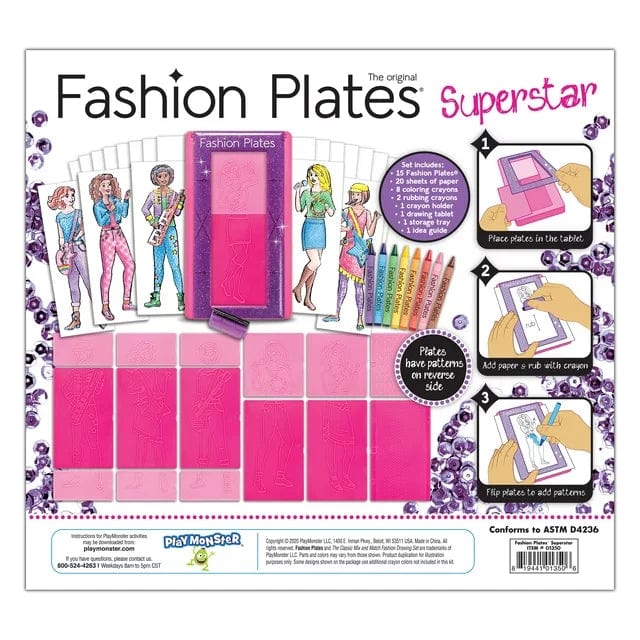 Fashion Plates Coloring & Painting Kits Fashion Plates - SuperStar