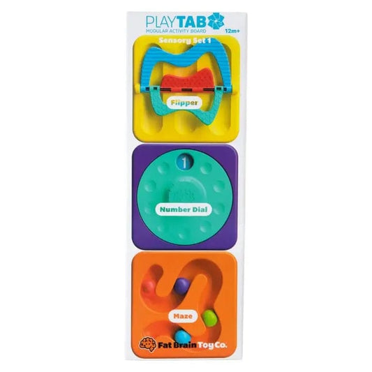 Fat Brain Sensory Toys Default PlayTab Tiles: Flipper, Number Dial, Maze