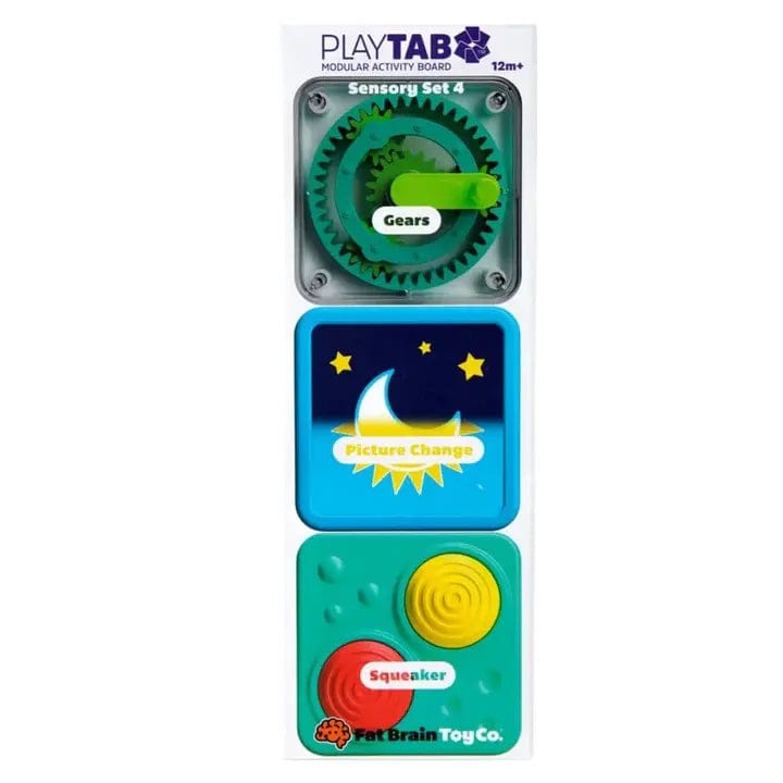 Fat Brain Sensory Toys Default PlayTab Tiles: Gears, Picture Change, Squeaker