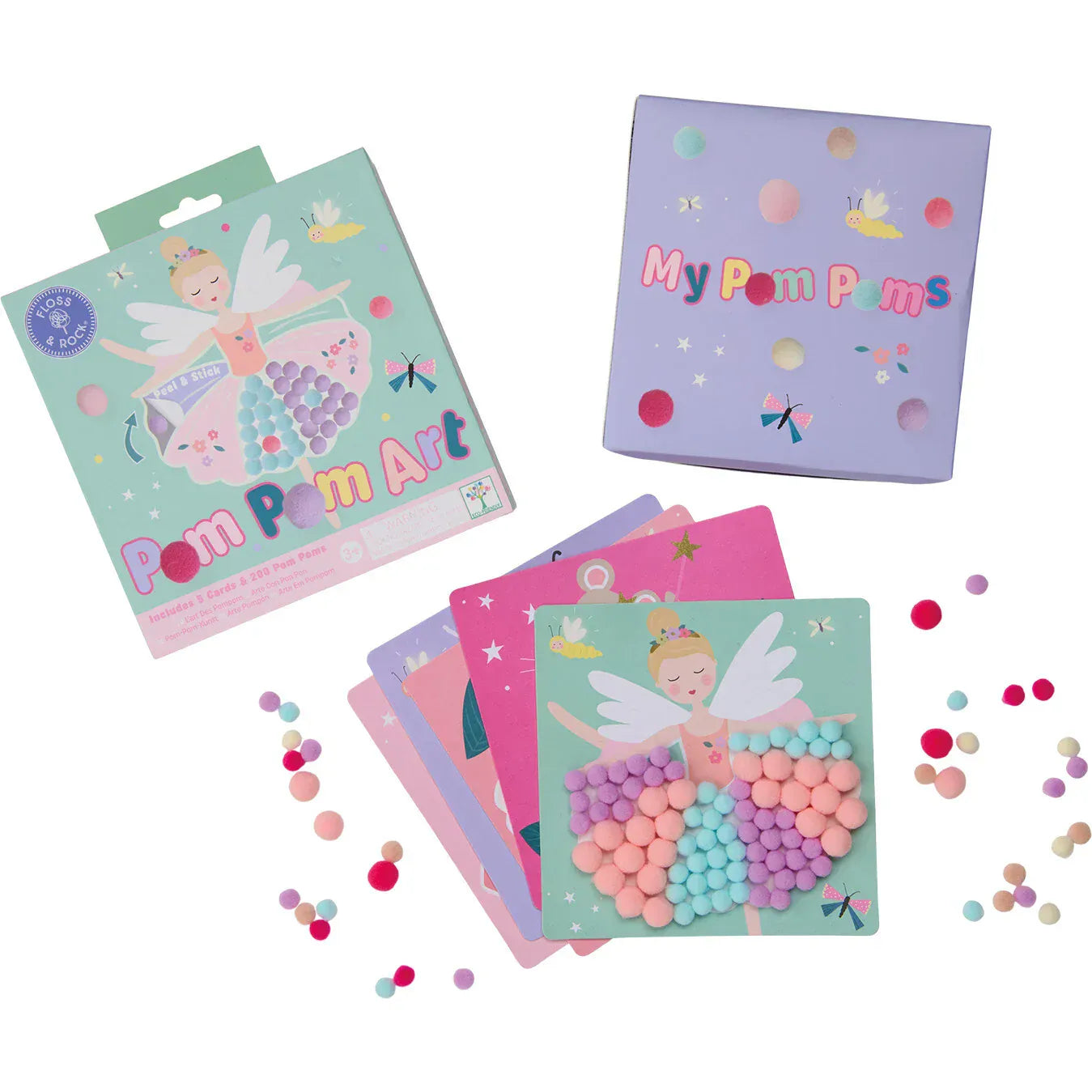 Floss & Rock Art & Craft Activity Kits Enchanted Pom Pom Art
