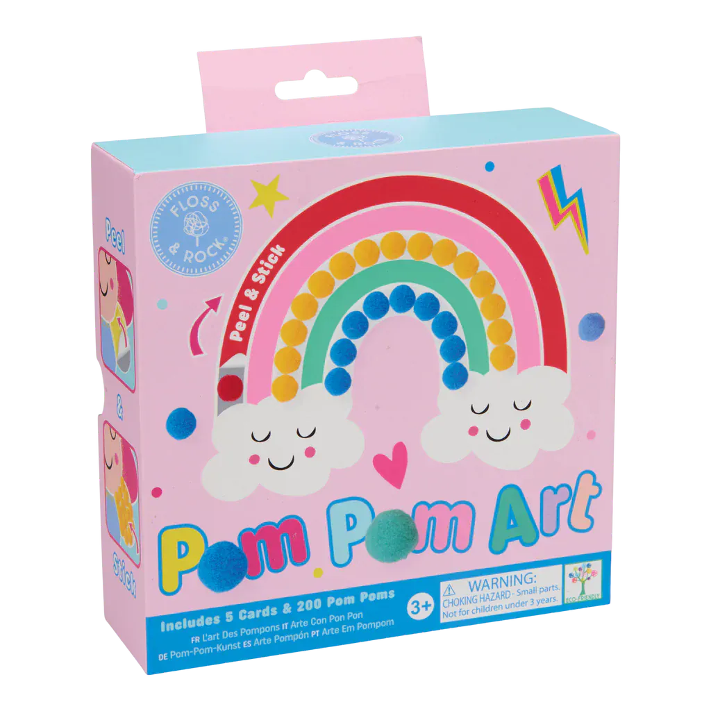 Floss & Rock Art & Craft Activity Kits Rainbow Fairy Pom Pom Art