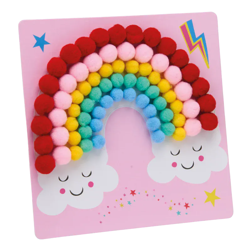 Floss & Rock Art & Craft Activity Kits Rainbow Fairy Pom Pom Art